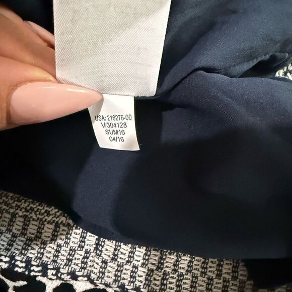 Banana Republic Womens Mini Skirt Navy Blue White Striped Side 1/4 Zip NWT - Picture 8 of 11